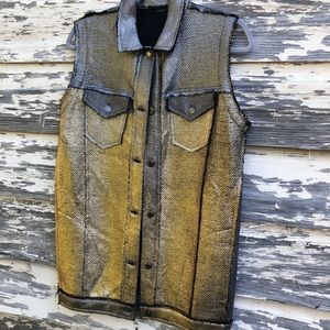 Avant Toi woven metallic vest